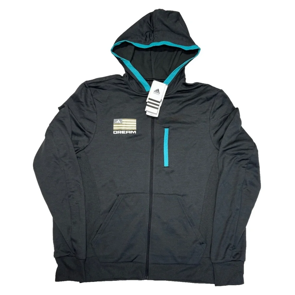 Adidas Mens Jacket Size Medium BTR Hoodie Beyond‎ The Run Dream Boston 2016 NWT